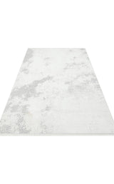SATEEN ST 108 CREAM GREY  Yıkanabilir Kaymaz Tabanlı Hav Vermez Sık Dokuma Modern Halı