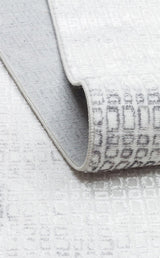 SATEEN ST 108 CREAM GREY  Yıkanabilir Kaymaz Tabanlı Hav Vermez Sık Dokuma Modern Halı