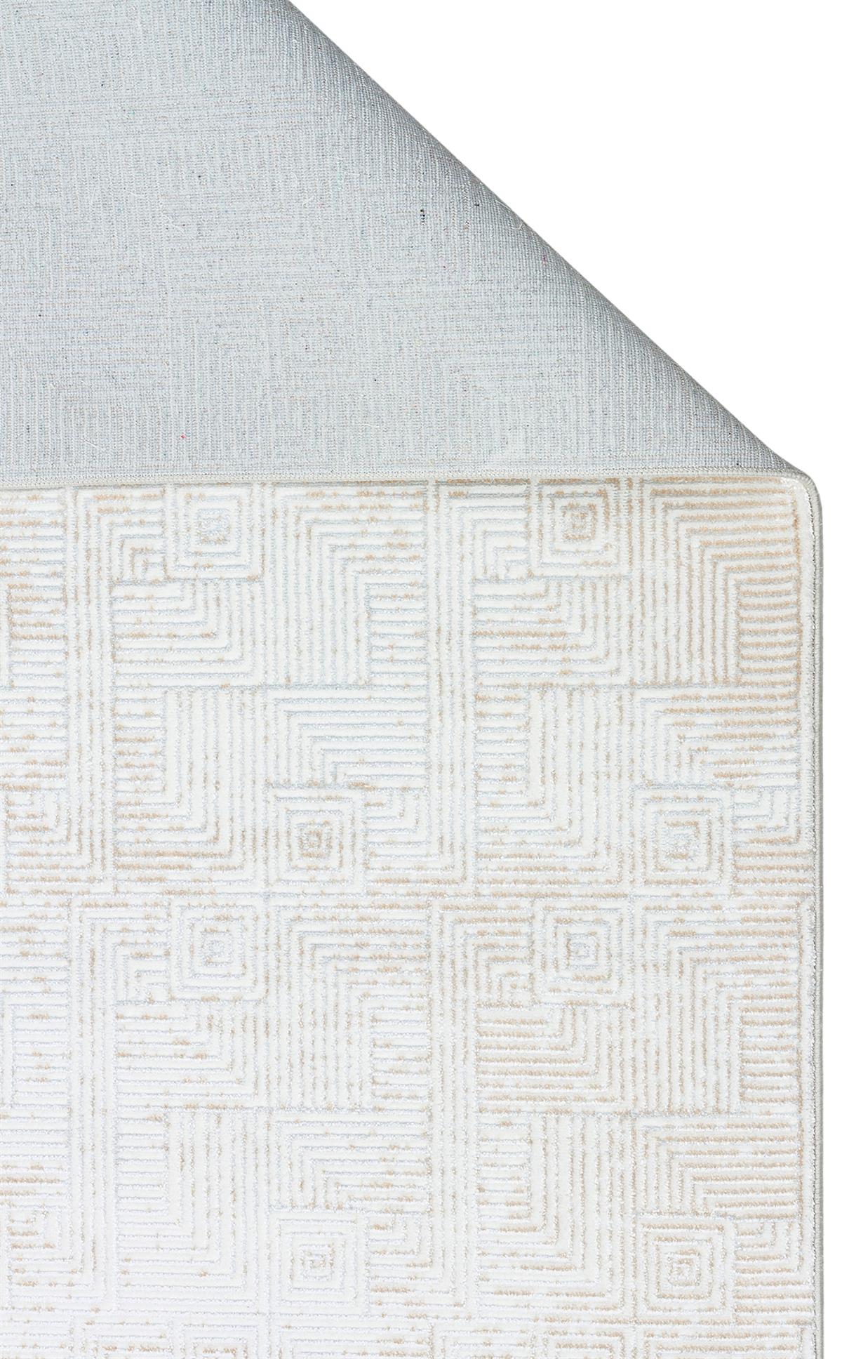 SATEEN ST 109 CREAM BEIGE  Yıkanabilir Kaymaz Tabanlı Hav Vermez Sık Dokuma Modern Halı