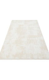 SATEEN ST 109 CREAM BEIGE  Yıkanabilir Kaymaz Tabanlı Hav Vermez Sık Dokuma Modern Halı