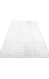 SATEEN ST 109 CREAM GREY  Yıkanabilir Kaymaz Tabanlı Hav Vermez Sık Dokuma Modern Halı