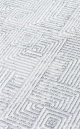 SATEEN ST 109 CREAM GREY  Yıkanabilir Kaymaz Tabanlı Hav Vermez Sık Dokuma Modern Halı