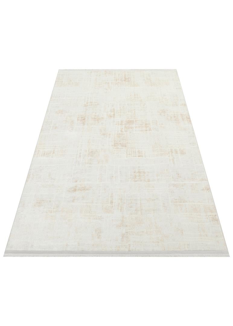 SATEEN ST 23 CREAM XW  Hav Toz Vermez Yıkanabilir Kaymaz İnce Dokuma Modern Halı