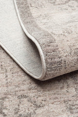 SHIRAZ SHR 01 GREY  Vintage Eskitme Desenli Modern Yumuşak Dokulu Makine Halısı
