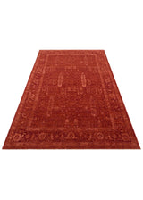 SHIRAZ SHR 03 RED  Vintage Eskitme Desenli Modern Yumuşak Dokulu Makine Halısı