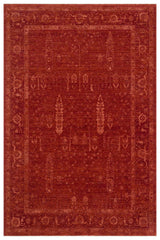 SHIRAZ SHR 03 RED  Vintage Eskitme Desenli Modern Yumuşak Dokulu Makine Halısı