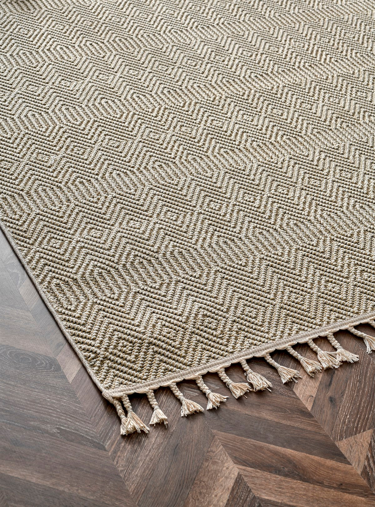 SOHO SH 01 BEIGE  Hav Toz Vermez Hasır Dokuma Modern Makine Halısı