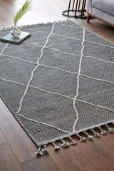 SOHO SH 02 GREY  Hav Toz Vermez Hasır Dokuma Modern Makine Halısı