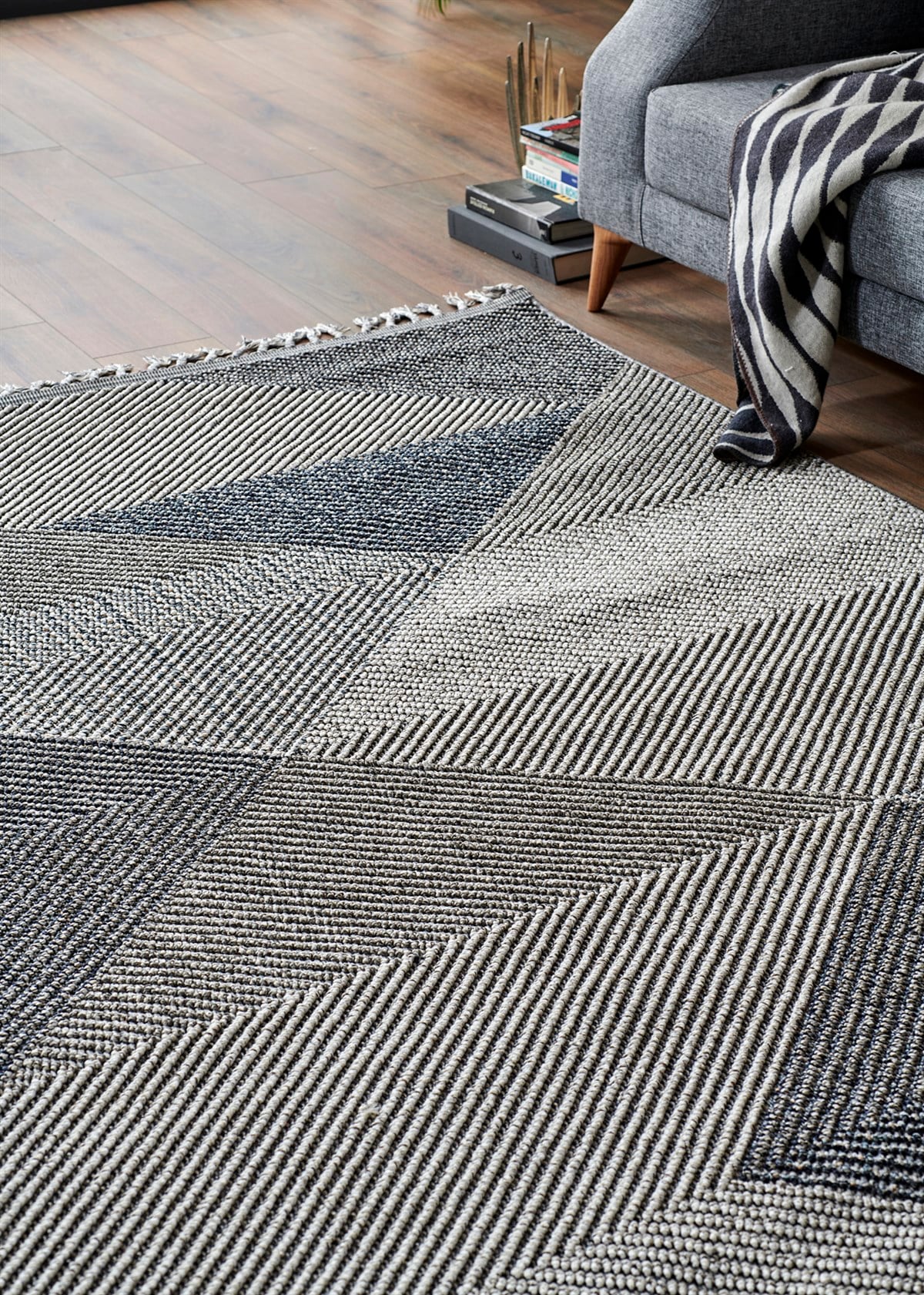 SOHO SH 08 GREY MULTY  Hav Toz Vermez Hasır Dokuma Modern Makine Halısı