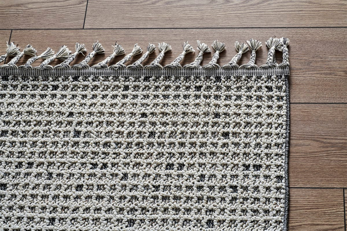 SOHO SH 13 CREAM GREY  Hav Toz Vermez Hasır Dokuma Modern Makine Halısı