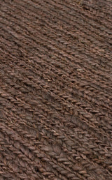 SOUMAK SMK PLAIN BROWN  Soumak Örgülü Naturel Kendir Halı