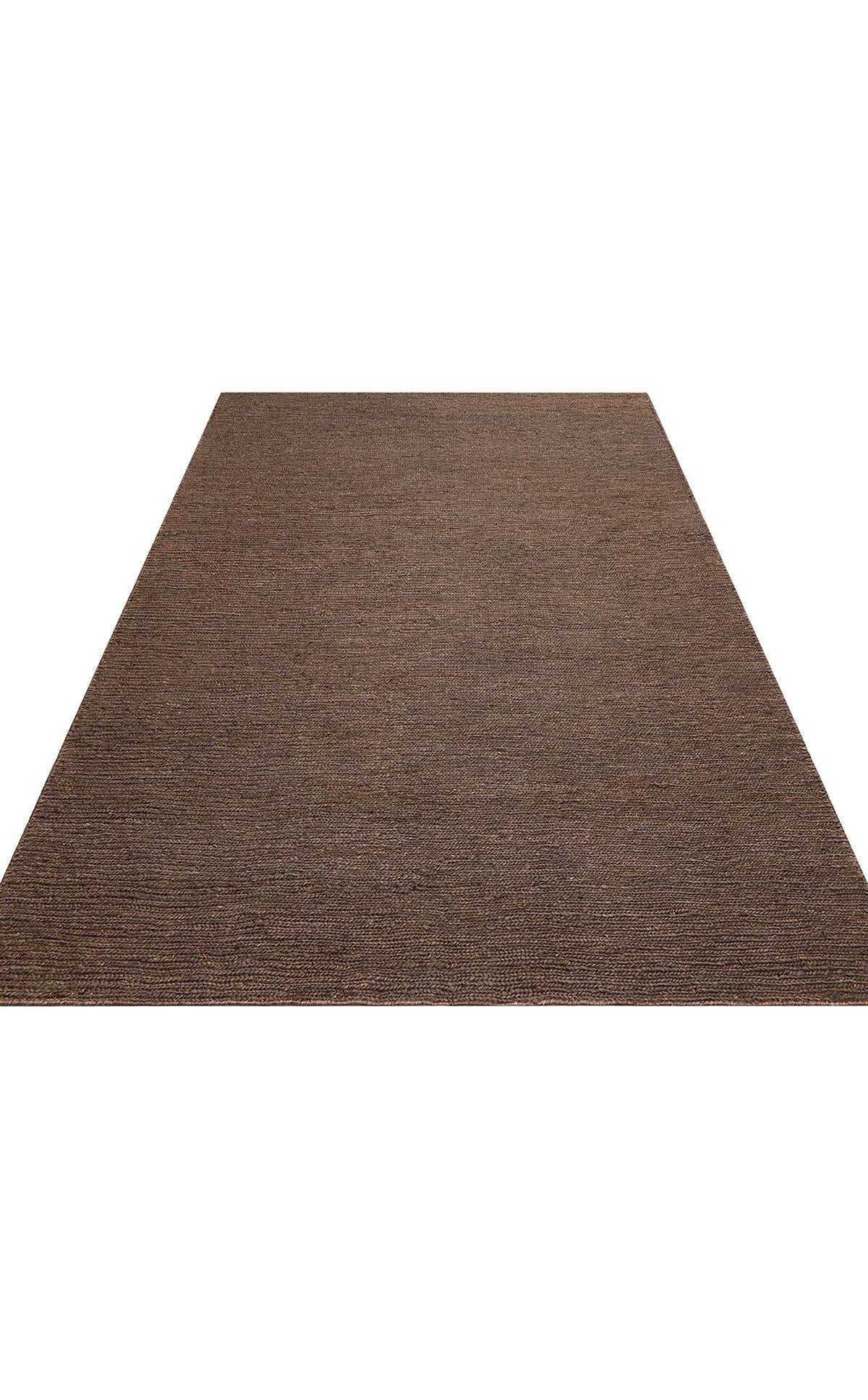 SOUMAK SMK PLAIN BROWN  Soumak Örgülü Naturel Kendir Halı