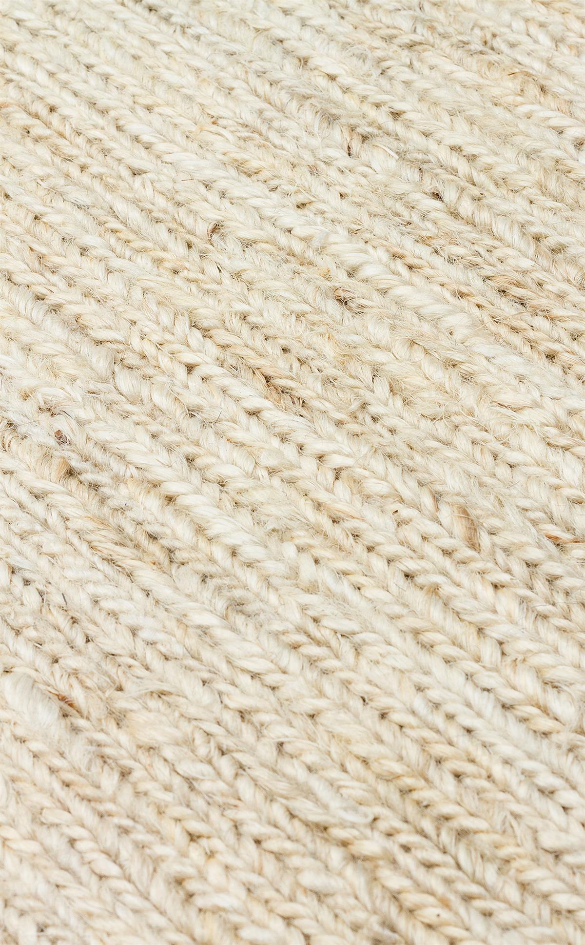 SOUMAK SMK PLAIN IVORY  Soumak Örgülü Naturel Kendir Halı