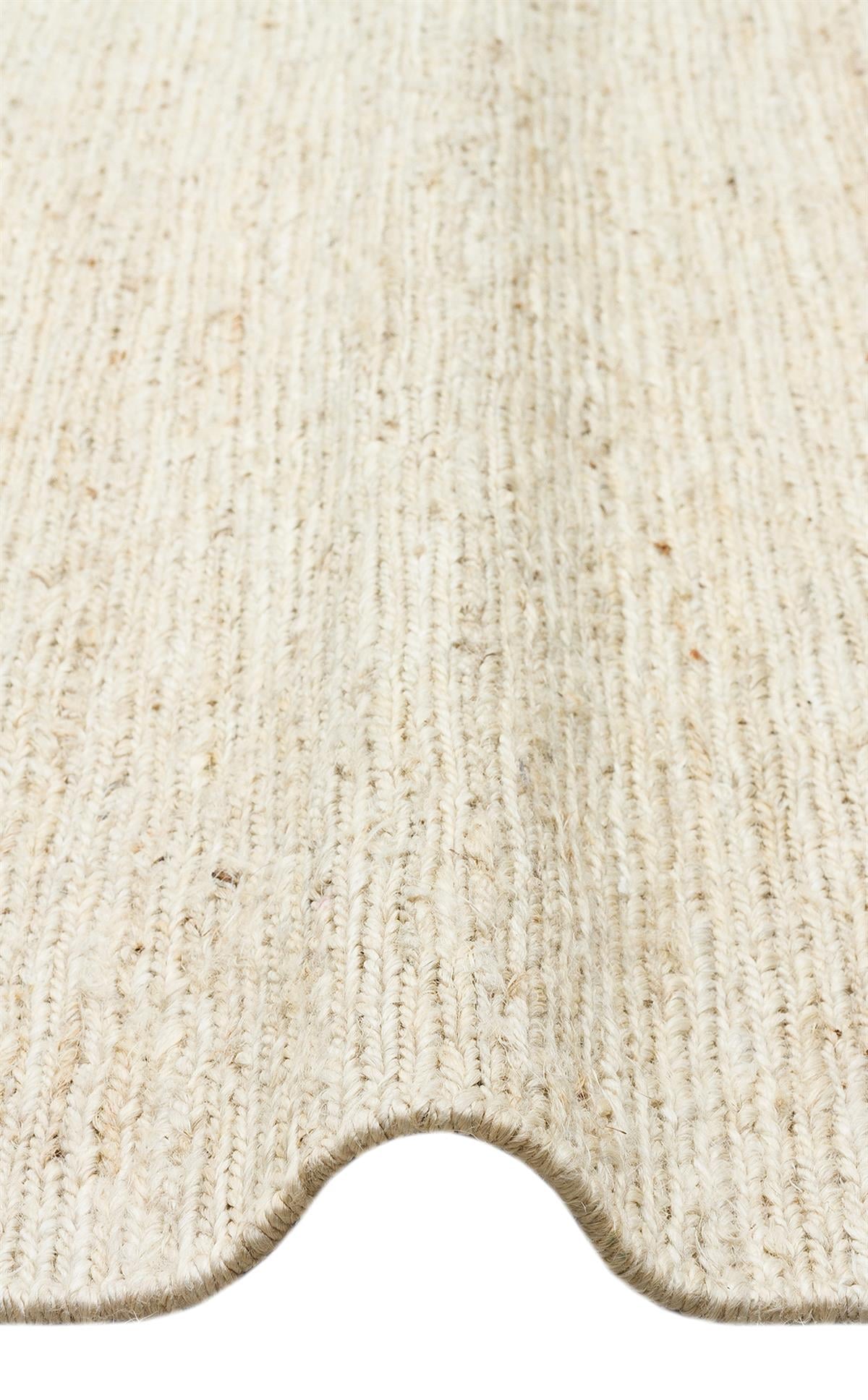 SOUMAK SMK PLAIN IVORY  Soumak Örgülü Naturel Kendir Halı