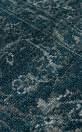 TAFTAN TF 02 NAVY  Pakistan Overdyed Tarzı Özel Hav Vermeyen ve El Emeği ile Özel Tezgahlarda Üretilen Uşak Halısı