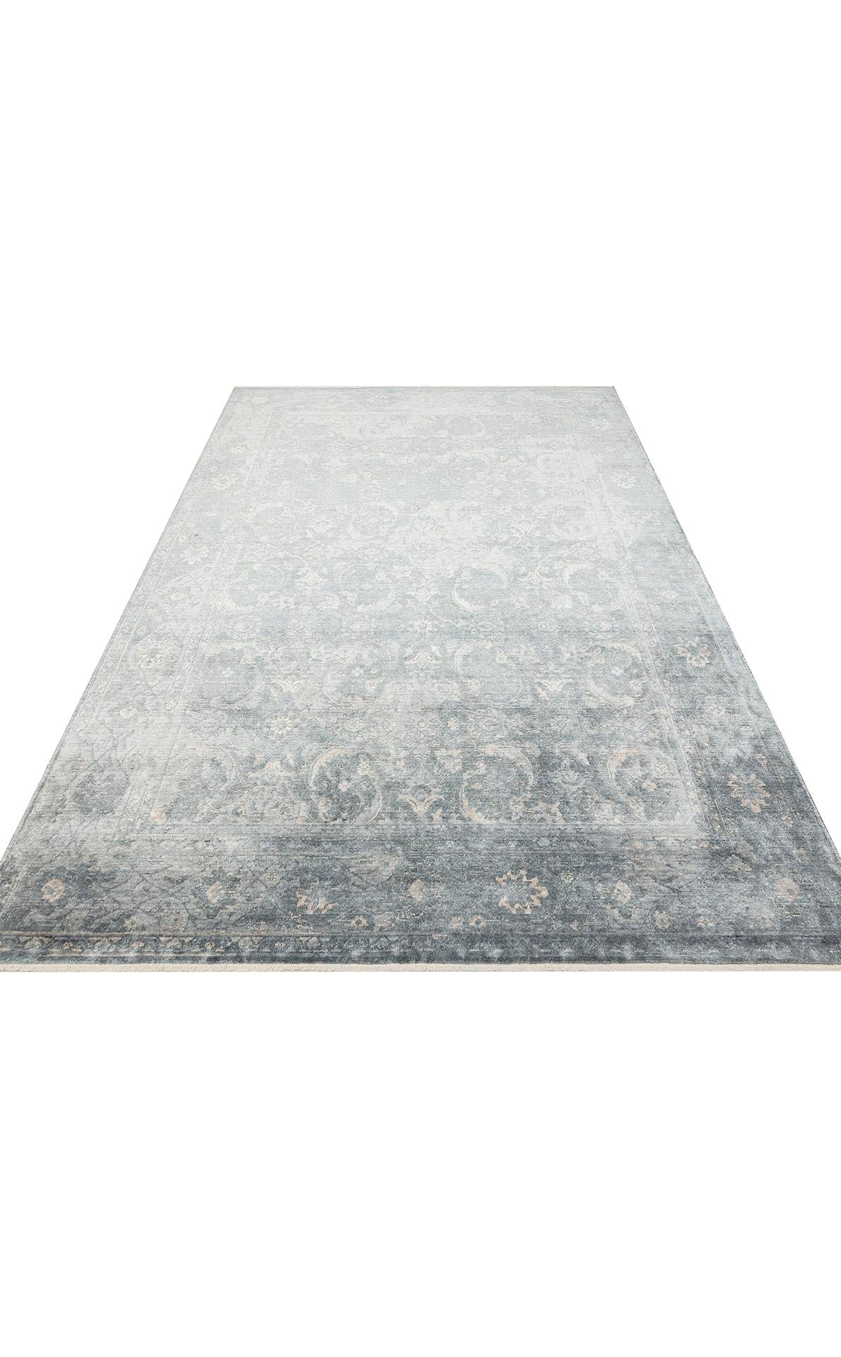 TAFTAN TF 06 SKY VIZON  Pakistan Overdyed Tarzı Özel Hav Vermeyen ve El Emeği ile Özel Tezgahlarda Üretilen Uşak Halısı