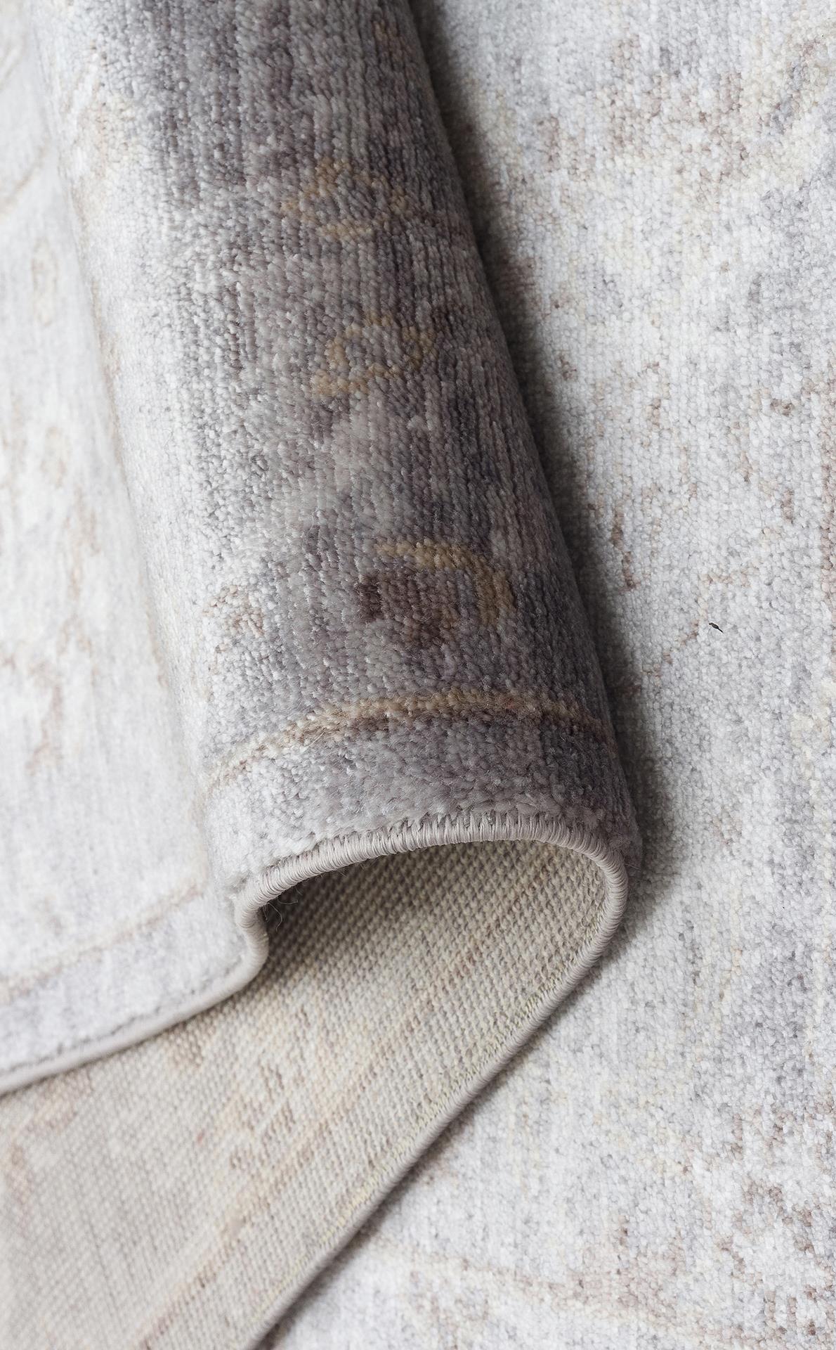 TAFTAN TF 07 D. GREY ANTRASIT  Pakistan Overdyed Tarzı Özel Hav Vermeyen ve El Emeği ile Özel Tezgahlarda Üretilen Uşak Halısı