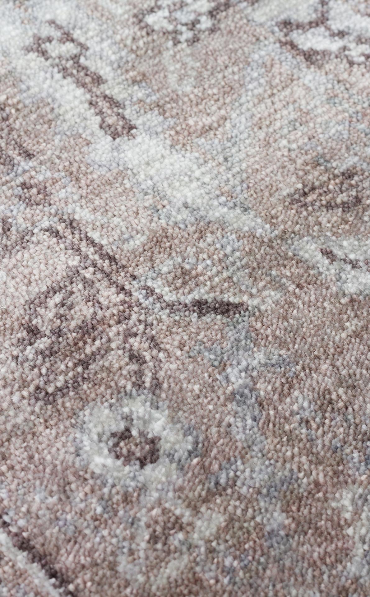 TAFTAN TF 07 SMOKE GREY  Uşaklı Kadınların Yoğun El Emeği ile Şekillenen, Bambu ile Üretilen Özel Tezgah Halısı
