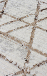 TALYA TLY 01 GREY BEIGE  Parlak Dokulu Modern Desen ve Renkli Metalik Işıltılı Makine Halısı