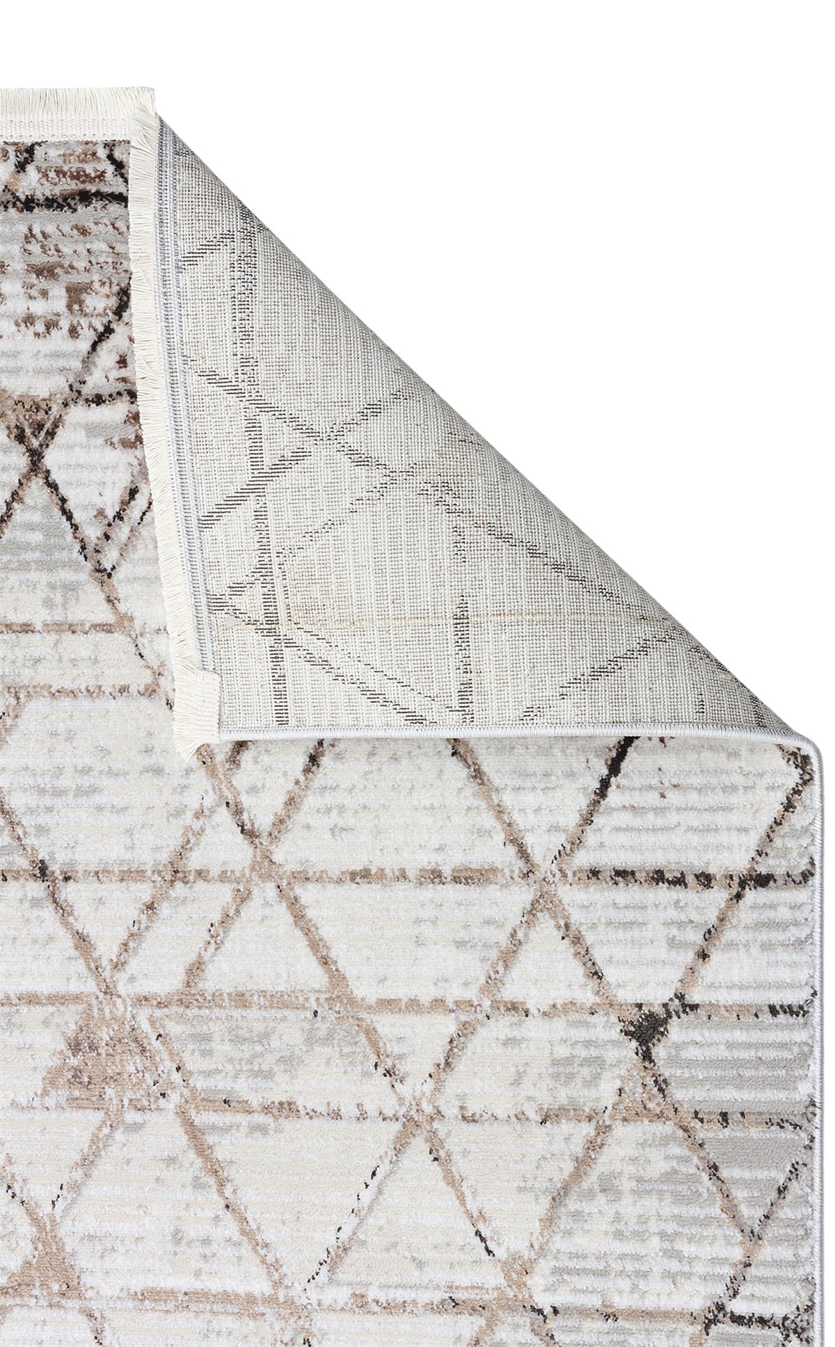 TALYA TLY 01 GREY BEIGE  Parlak Dokulu Modern Desen ve Renkli Metalik Işıltılı Makine Halısı