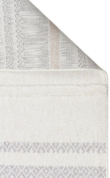 TERAZZO TRZ 01 WHITE GREY  Hav Toz Vermez Yumuşak Dokulu Etnik Örgü Desenlere Sahip Modern İskindinav Halı