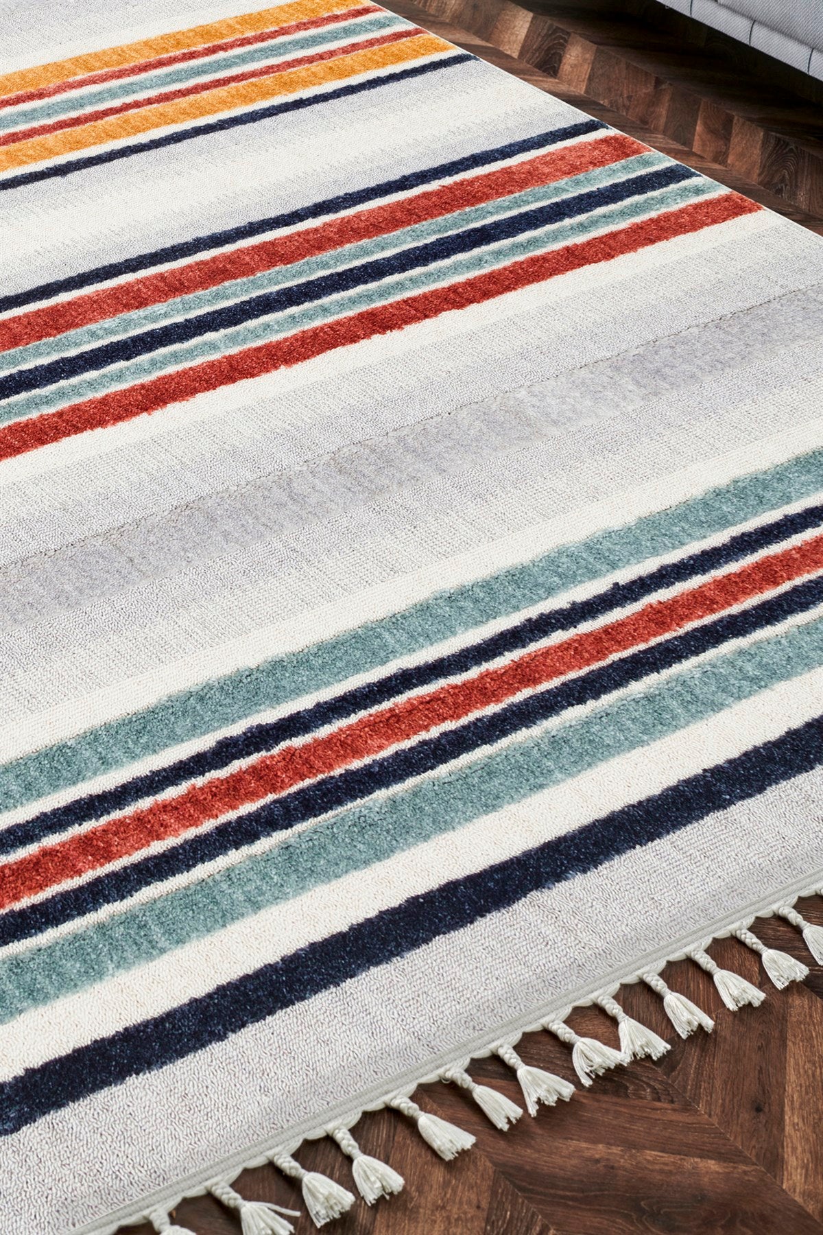 TERAZZO TRZ 02 MULTY  Hav Toz Vermez Yumuşak Dokulu Etnik Örgü Desenlere Sahip Modern İskindinav Halı