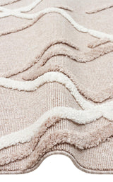 TERAZZO TRZ 03 BEIGE WHITE  Hav Toz Vermez Yumuşak Dokulu Etnik Örgü Desenlere Sahip Modern İskindinav Halı