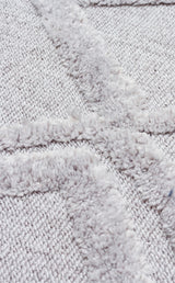 TERAZZO TRZ 03 GREY  Hav Toz Vermez Yumuşak Dokulu Etnik Örgü Desenlere Sahip Modern İskindinav Halı