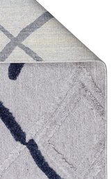 TERAZZO TRZ 03 GREY NAVY  Hav Toz Vermez Yumuşak Dokulu Etnik Örgü Desenlere Sahip Modern İskindinav Halı