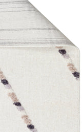 TERAZZO TRZ 04 WHITE BEIGE  Hav Toz Vermez Yumuşak Dokulu Etnik Örgü Desenlere Sahip Modern İskindinav Halı