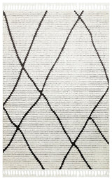 TERAZZO TRZ 07 WHITE BLACK  Hav Toz Vermez Yumuşak Dokulu Etnik Örgü Desenlere Sahip Modern İskindinav Halı
