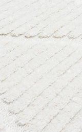 TERAZZO TRZ 07 WHITE  Hav Toz Vermez Yumuşak Dokulu Etnik Örgü Desenlere Sahip Modern İskindinav Halı