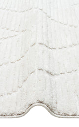 TERAZZO TRZ 08 WHITE  Hav Toz Vermez Yumuşak Dokulu Etnik Örgü Desenlere Sahip Modern İskindinav Halı