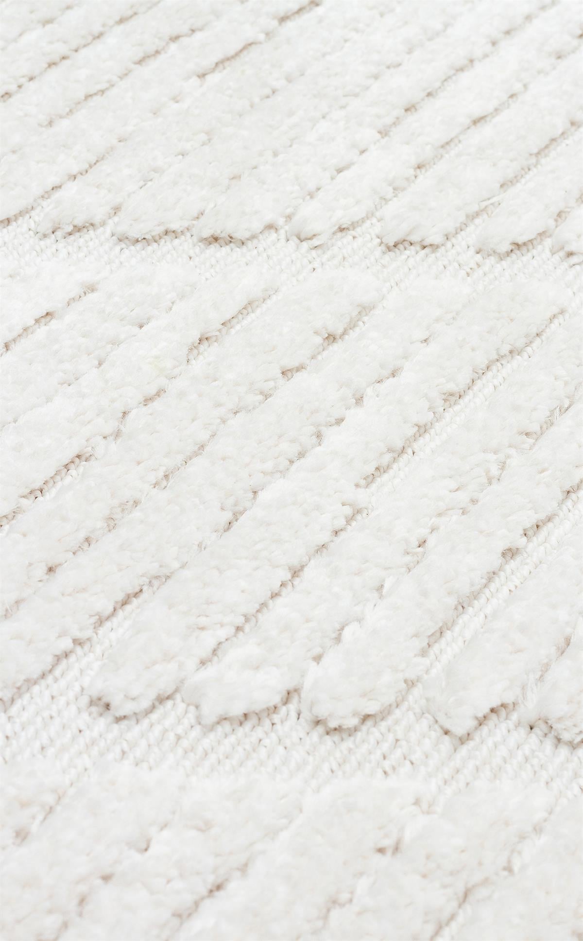 TERAZZO TRZ 08 WHITE  Hav Toz Vermez Yumuşak Dokulu Etnik Örgü Desenlere Sahip Modern İskindinav Halı