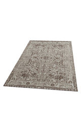 TOLEDO TD 01 GREY  Hav Toz Vermez Antibakteriyel Vintage Desenli Yıkanabilir İnce Dokuma Halı