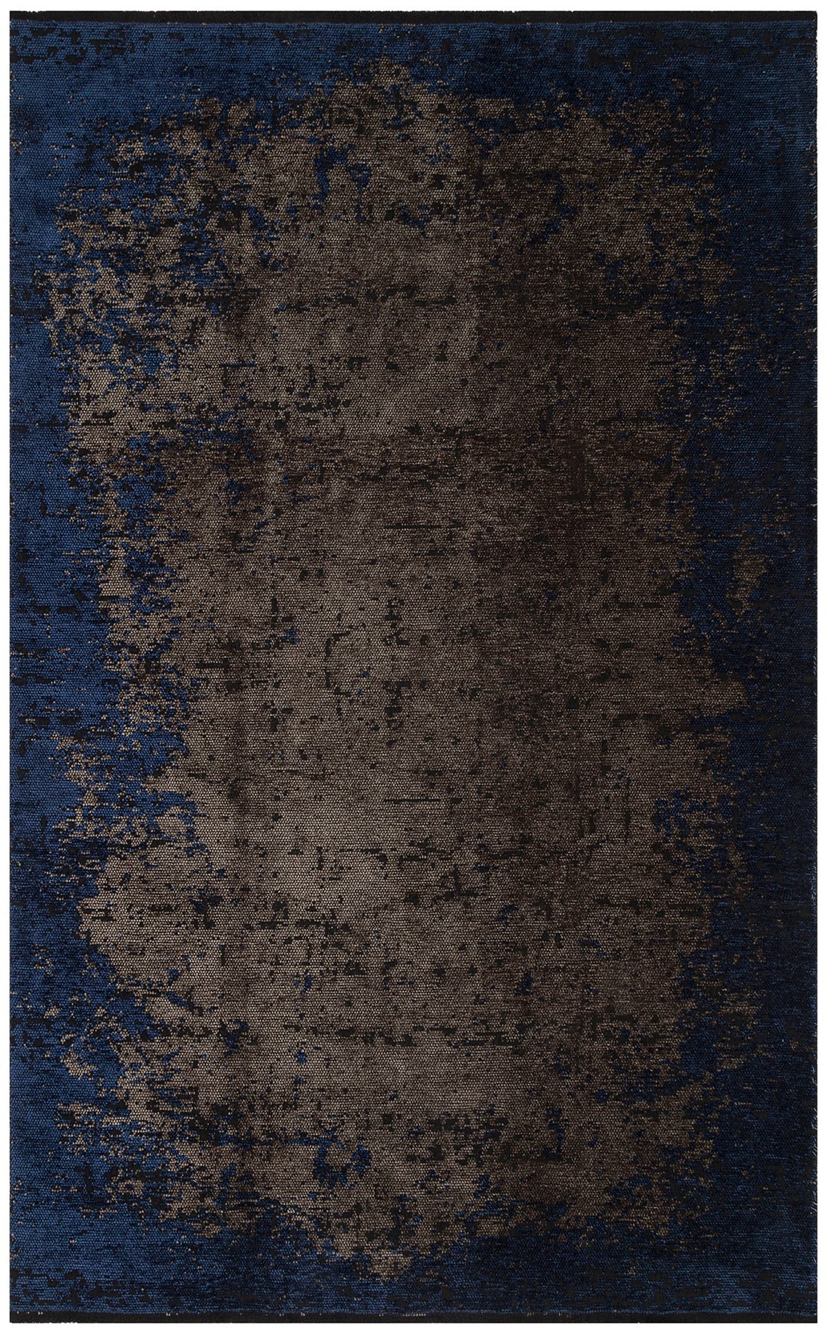 TRIBAL XW TRB 04 GREY NAVY XW  Yıkanabilir Vintage Desenli Modern İnce Dokuma Halı