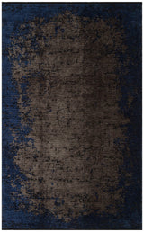 TRIBAL XW TRB 04 GREY NAVY XW  Yıkanabilir Vintage Desenli Modern İnce Dokuma Halı