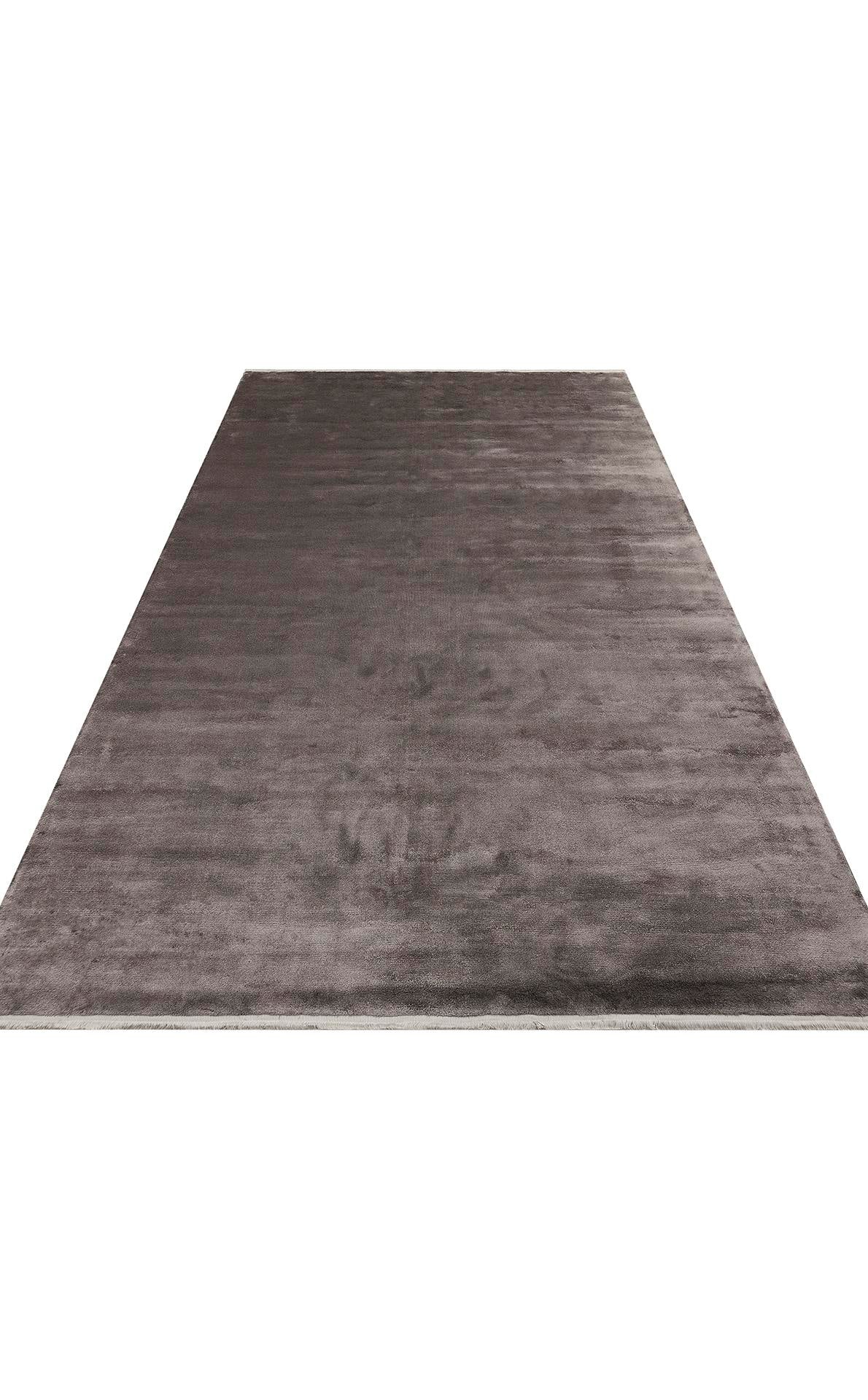 VELVET VT PLAIN D.GREY  Düz Renk El Emeği ile Özel Tezgahlarda Üretilen Viskon Uşak Halısı
