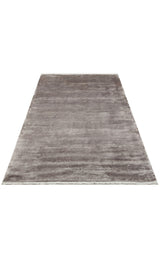 VELVET VT PLAIN GREY  Düz Renk El Emeği ile Özel Tezgahlarda Üretilen Viskon Uşak Halısı