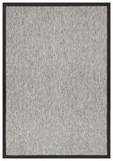 VENTURA SISAL VNT 2704 GREY BRD BLACK  İç ve Dış Mekan Kullanımına Uygun Hav Vermeyen Kolay Temizlenebilir Sisal Görünümlü Halı