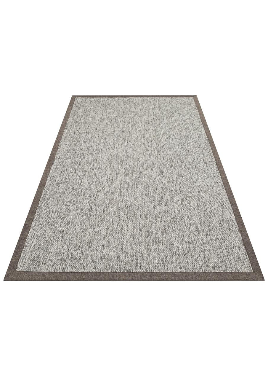 VENTURA SISAL VNT 2704 GREY BRD DARK MIX  İç ve Dış Mekan Kullanımına Uygun Hav Vermeyen Kolay Temizlenebilir Sisal Görünümlü Halı