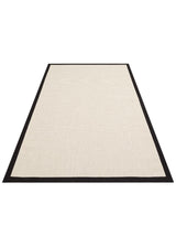 VENTURA SISAL VNT 2706 CREAM BRD BLACK  İç ve Dış Mekan Kullanımına Uygun Hav Vermeyen Kolay Temizlenebilir Sisal Görünümlü Halı