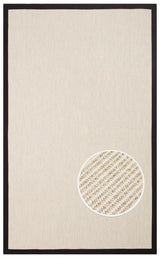VENTURA SISAL VNT 2706 CREAM BRD BLACK  İç ve Dış Mekan Kullanımına Uygun Hav Vermeyen Kolay Temizlenebilir Sisal Görünümlü Halı