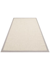 VENTURA SISAL VNT 2706 CREAM BRD GREY  İç ve Dış Mekan Kullanımına Uygun Hav Vermeyen Kolay Temizlenebilir Sisal Görünümlü Halı