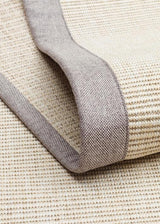 VENTURA SISAL VNT 2706 CREAM BRD GREY  İç ve Dış Mekan Kullanımına Uygun Hav Vermeyen Kolay Temizlenebilir Sisal Görünümlü Halı
