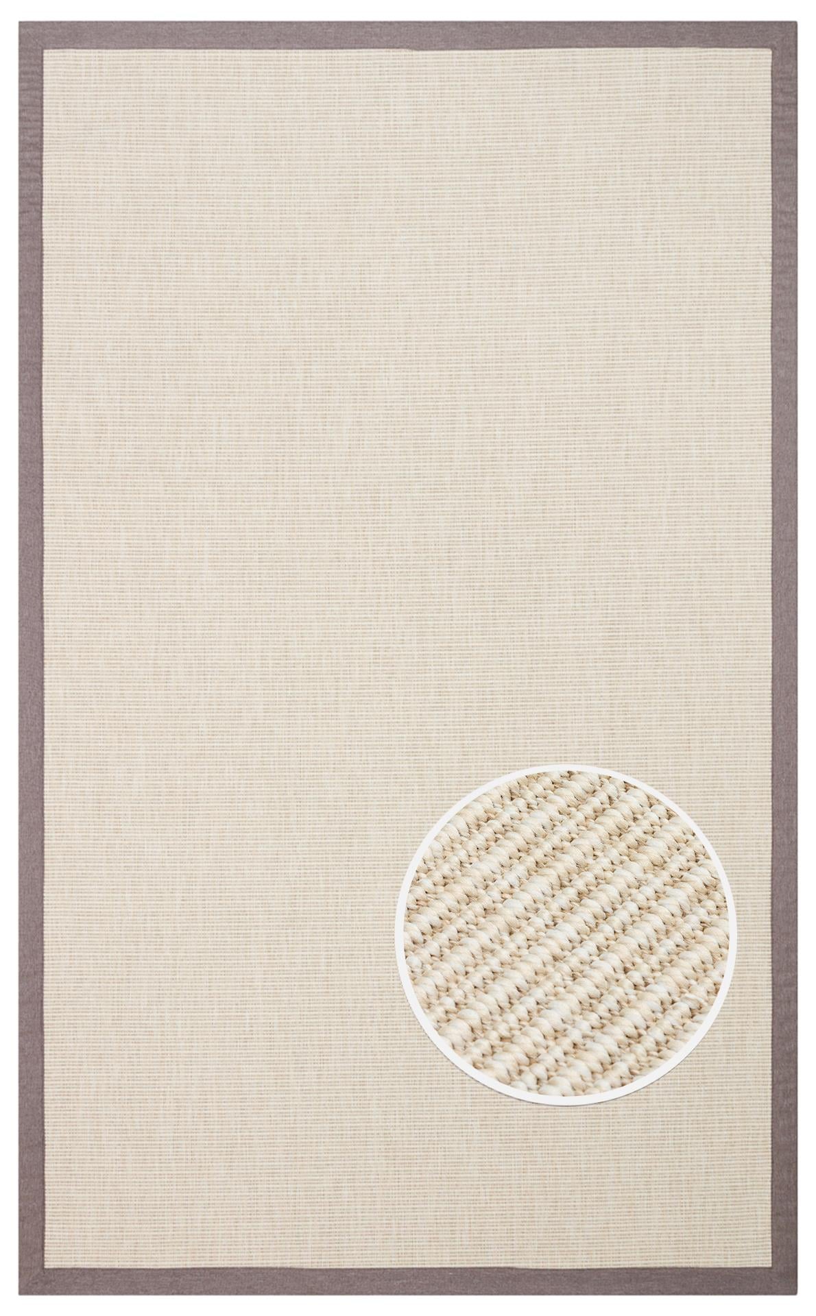 VENTURA SISAL VNT 2706 CREAM BRD MOUSE  İç ve Dış Mekan Kullanımına Uygun Hav Vermeyen Kolay Temizlenebilir Sisal Görünümlü Halı