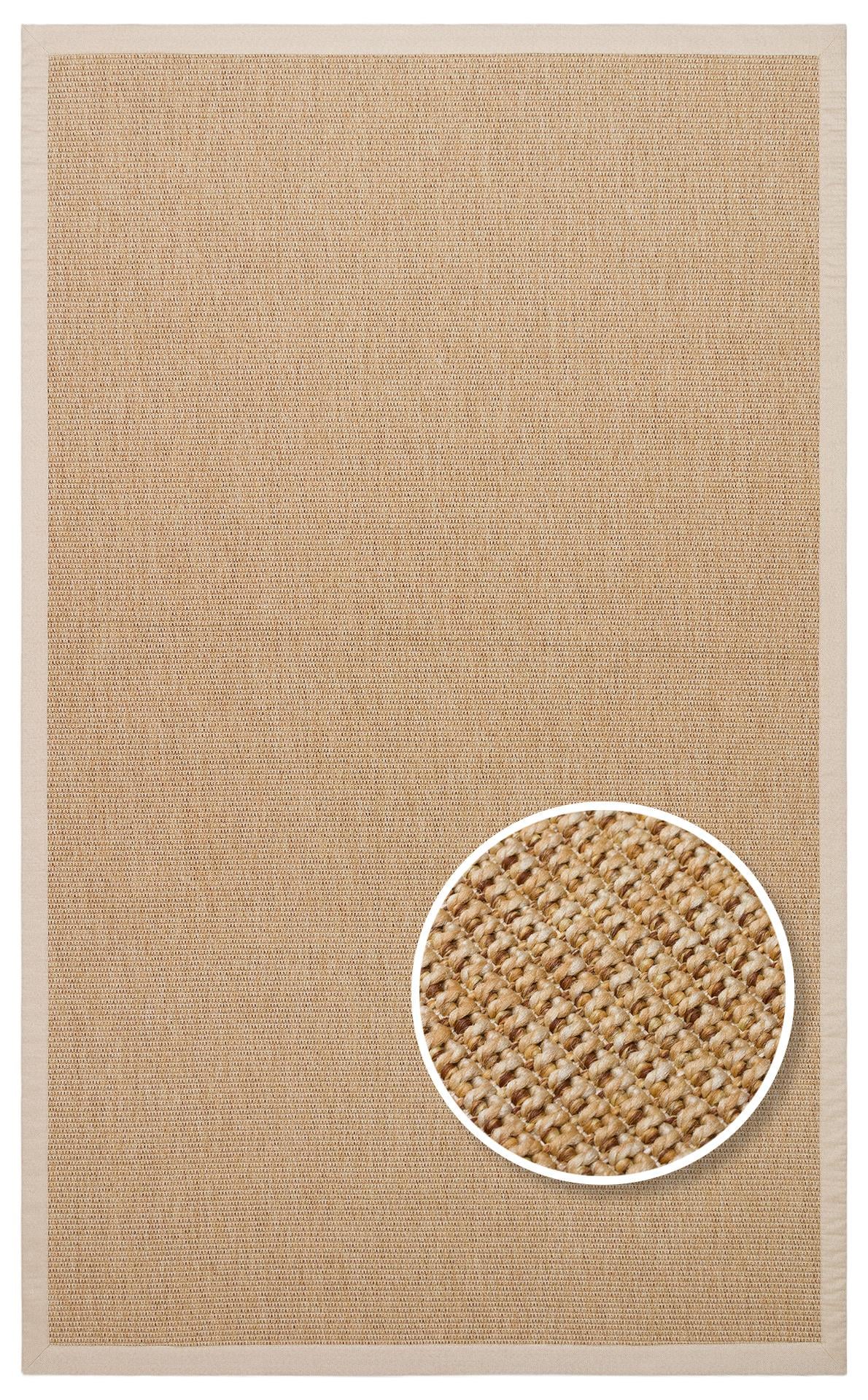 VENTURA SISAL VNT 2702 GOLD BRD BEIGE  İç ve Dış Mekan Kullanımına Uygun Hav Vermeyen Kolay Temizlenebilir Sisal Görünümlü Halı