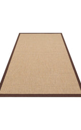 VENTURA SISAL VNT 2702 GOLD BRD BROWN MIX  İç ve Dış Mekan Kullanımına Uygun Hav Vermeyen Kolay Temizlenebilir Sisal Görünümlü Halı
