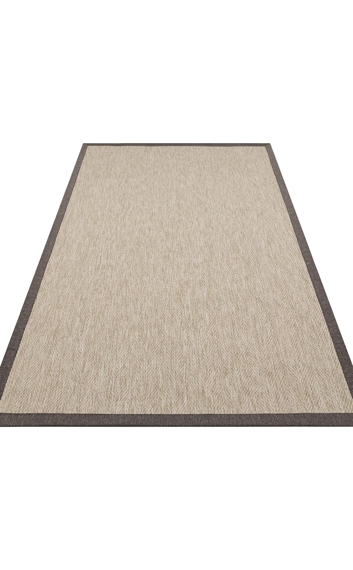 VENTURA SISAL VNT 2704 L.BEIGE BRD DARK MIX  İç ve Dış Mekan Kullanımına Uygun Hav Vermeyen Kolay Temizlenebilir Sisal Görünümlü Halı
