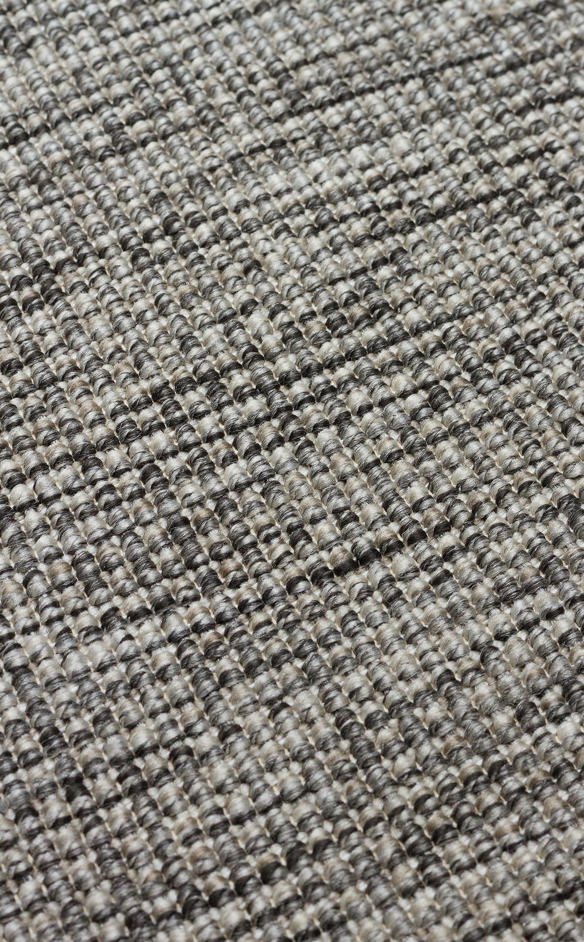 VENTURA SISAL VNT 2705 GREY BRD BLACK  İç ve Dış Mekan Kullanımına Uygun Hav Vermeyen Kolay Temizlenebilir Sisal Görünümlü Halı